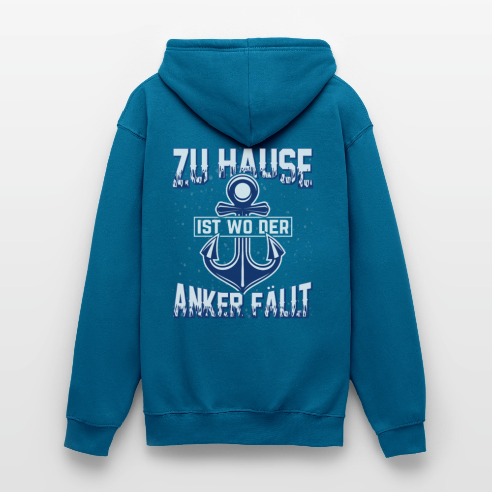 SSW2604 Zu Hause ist wo der Anker fällt Unisex Hoodie - Tiefseeblau 