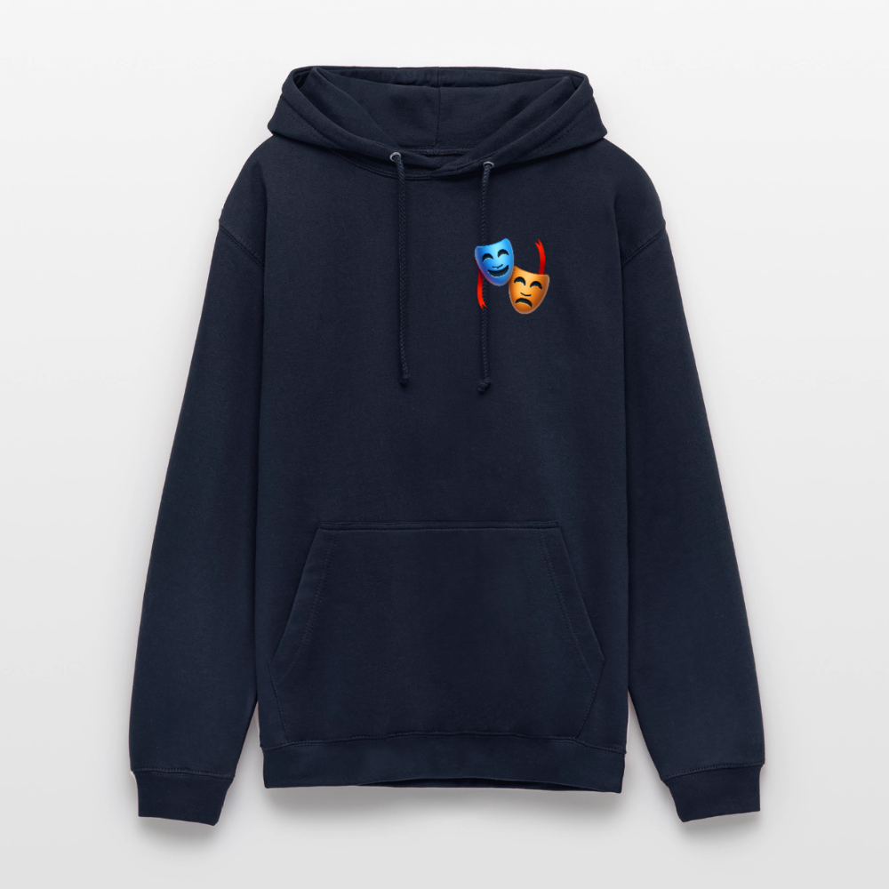 Hoodie Kunde Schule Bunte Maske gerade Schrift - Navy