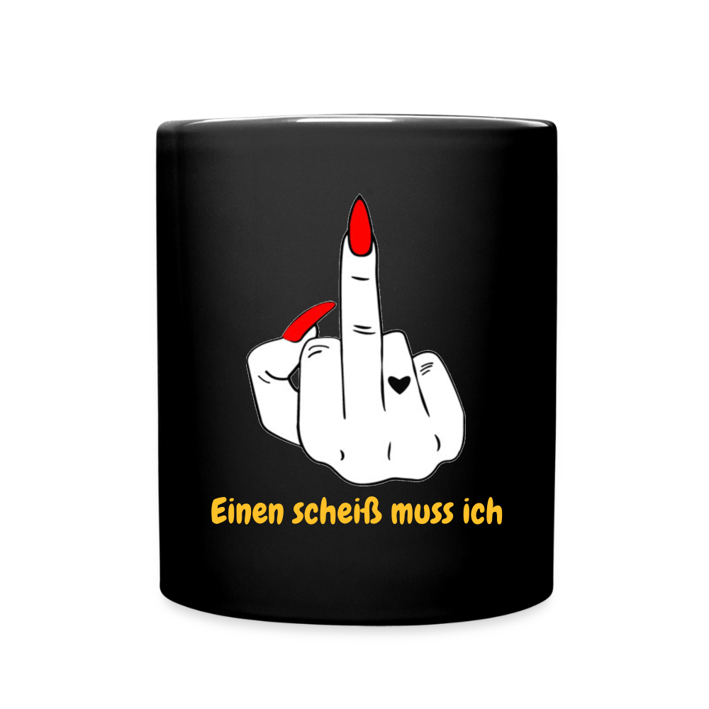 SSW2641Einen scheiß muss ich Mittelfinger Rot - Schwarz