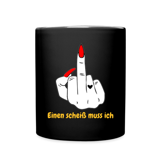 SSW2641Einen scheiß muss ich Mittelfinger Rot - Schwarz