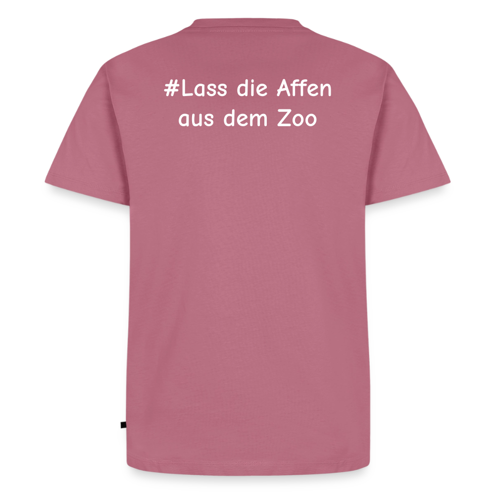 Tshirt Kunde Schule Bunte Maske gerade Schrift - Mauve