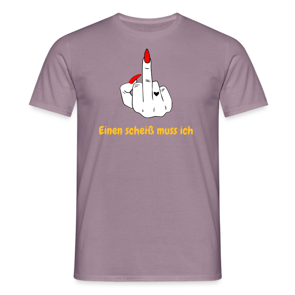 SSW2643Einen scheiß muss ich Mittelfinger Rot - Lilagrau 
