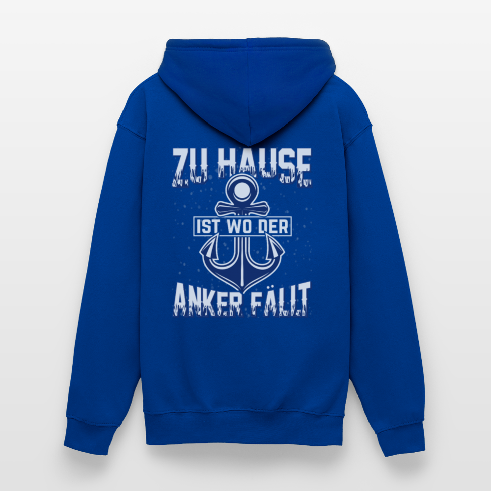 SSW2604 Zu Hause ist wo der Anker fällt Unisex Hoodie - Royalblau