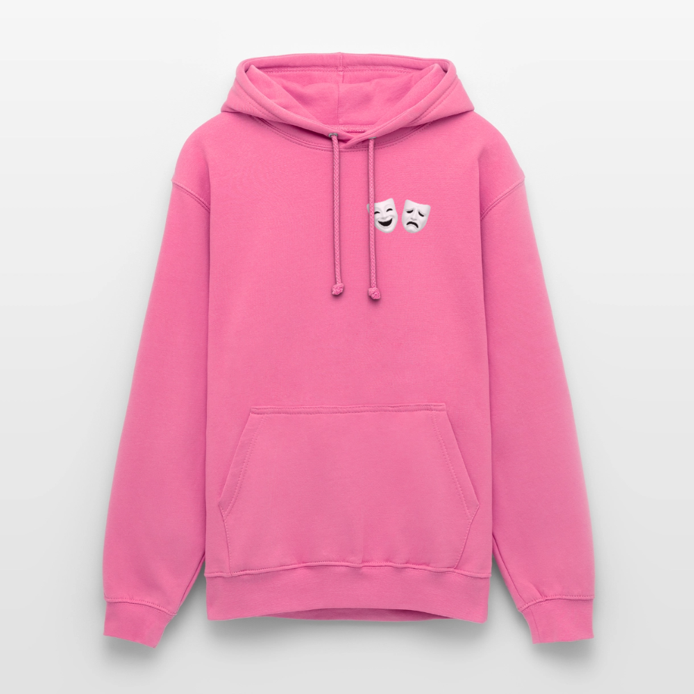 Hoodie Kunde Schule weiße Maske schiefe Schrift - Pink