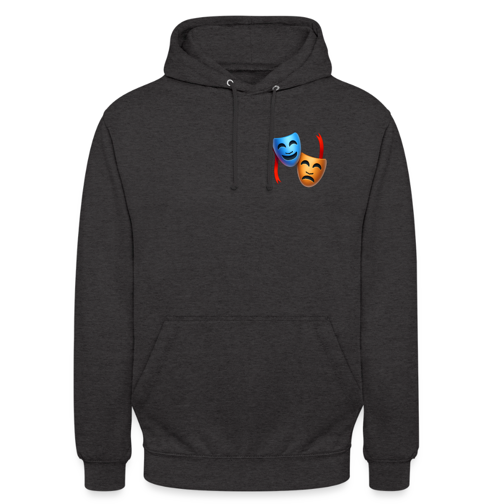 Hoodie Kunde Schule Bunte Maske gerade Schrift - Anthrazit
