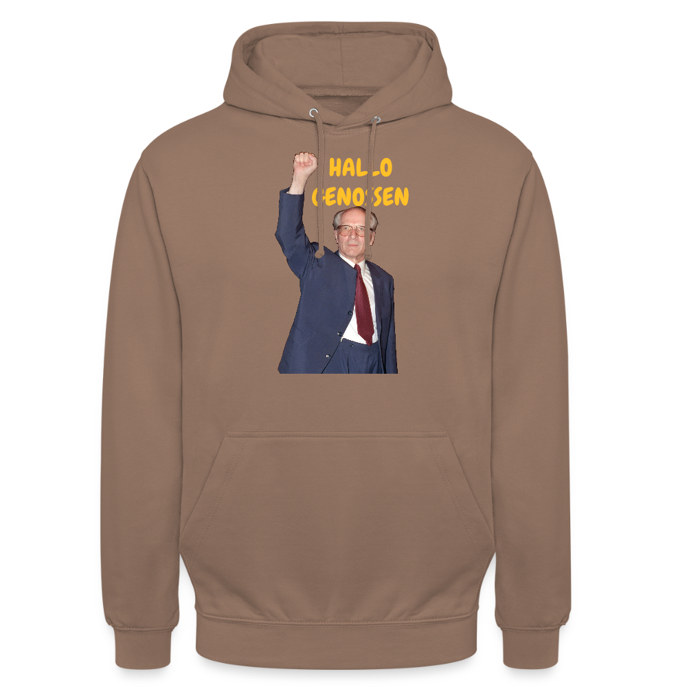 OSSI18Hoodie HALLO GENOSSEN - Mokka