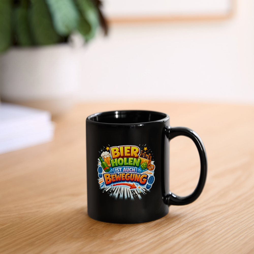 SSW2778 BIER HOLEN IST AUCH BEWEGUNG - Schwarz