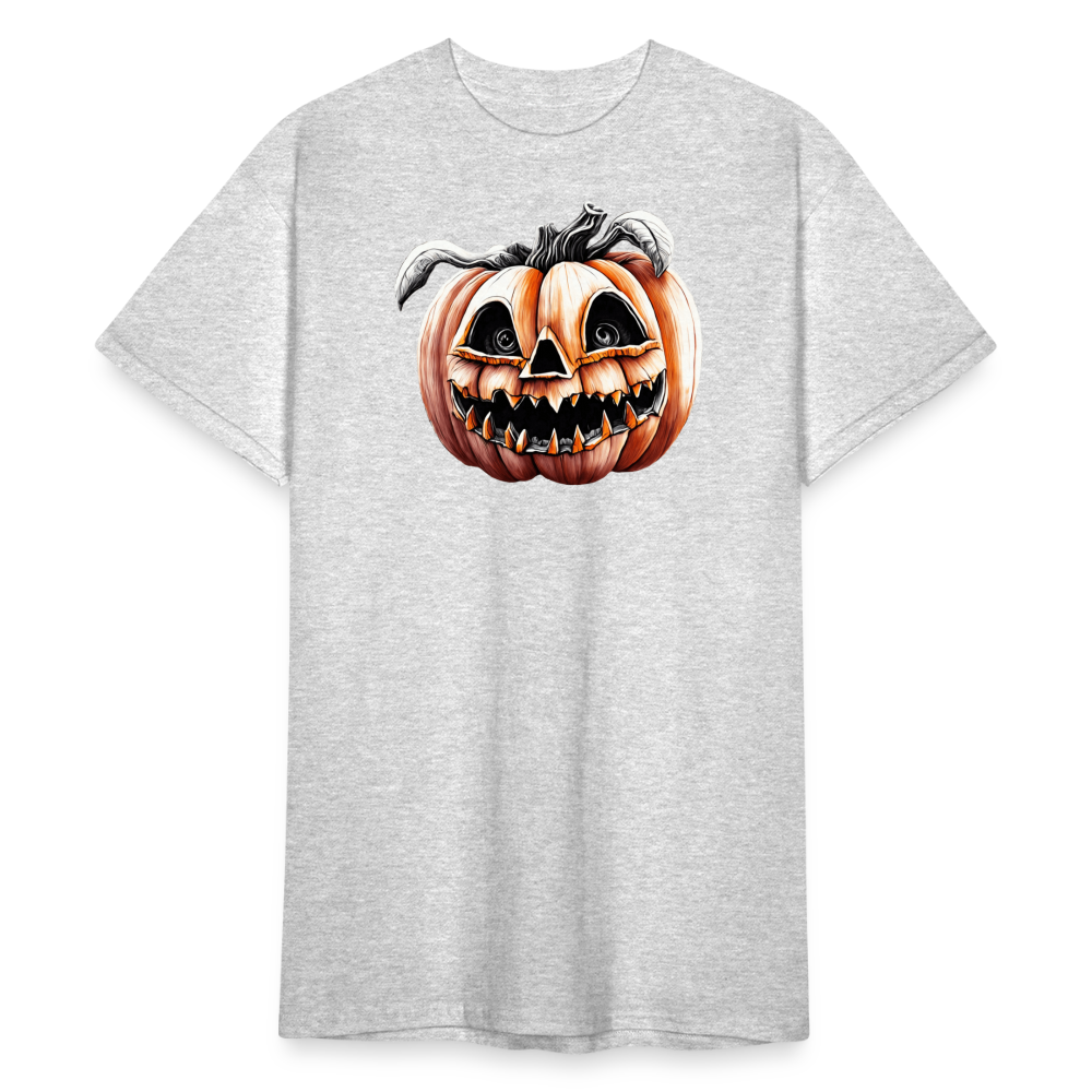 SSW2234 Bunter_Halloween-Kuerbis_mit_gruseligem_Gesicht - Grau meliert