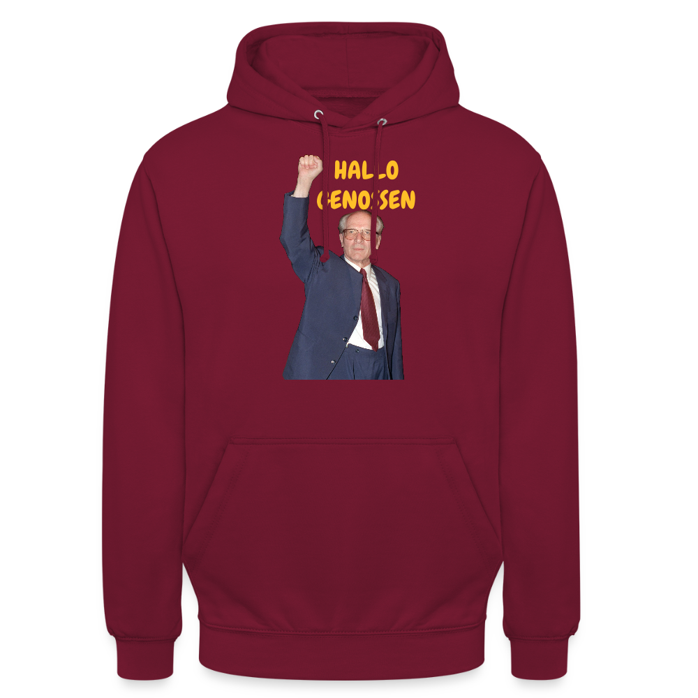 OSSI18Hoodie HALLO GENOSSEN - Bordeaux