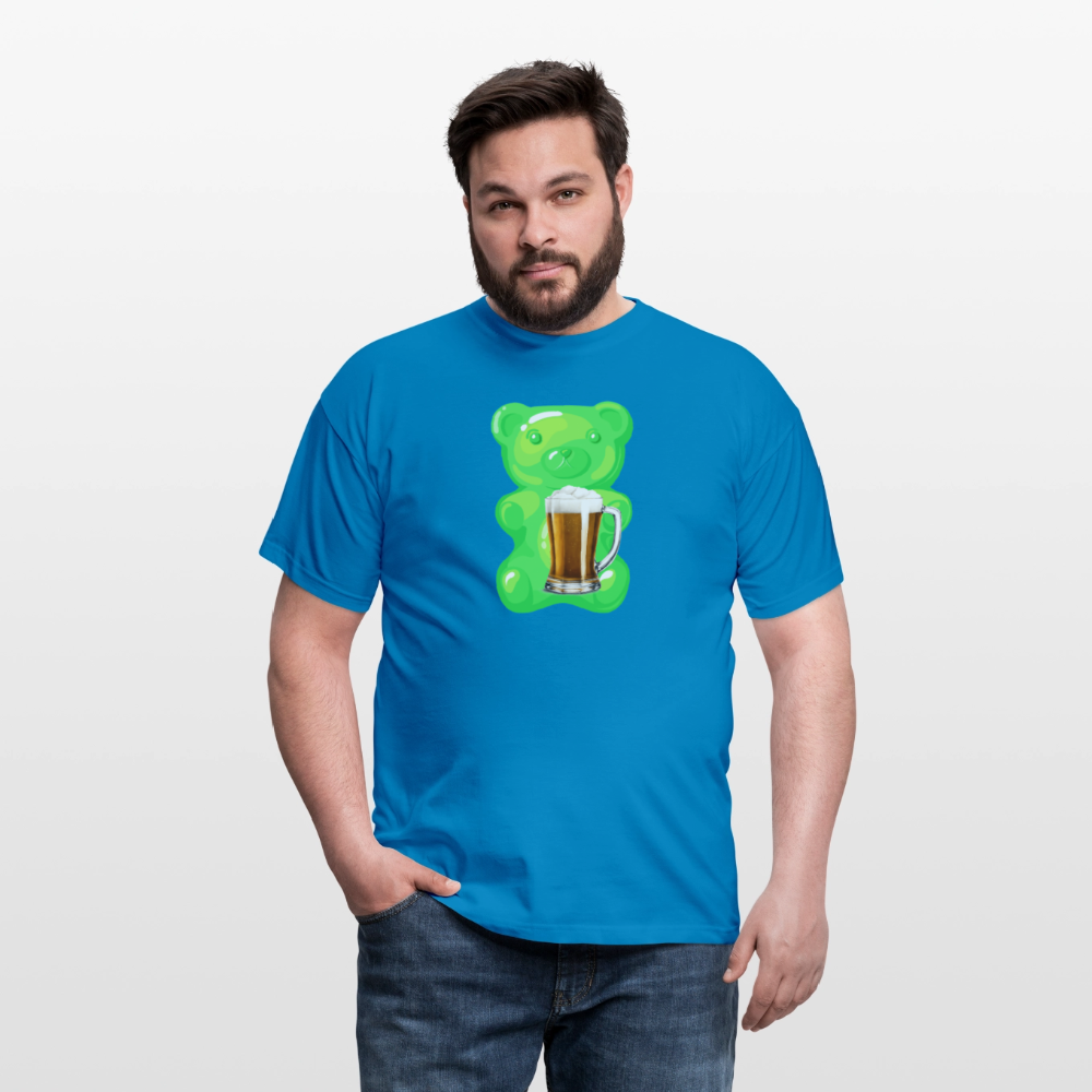 SSW2507Gummibär grün mit Bier - Royalblau