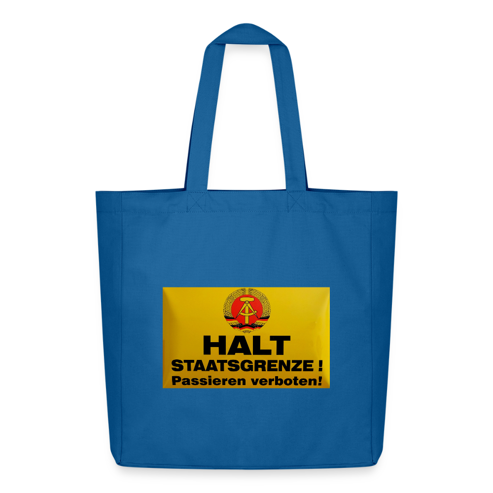 OSSI19 Stofftasche HALT STAATSGRENZE - Achtsames Blau