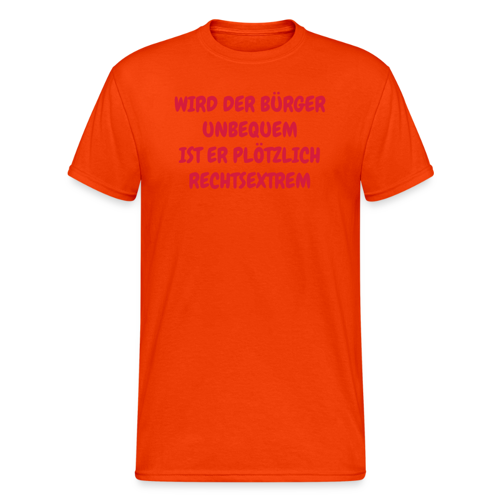 SSW2446Wird der Bürger unbequem, ist er plötzlich rechtextrem. - kräftig Orange