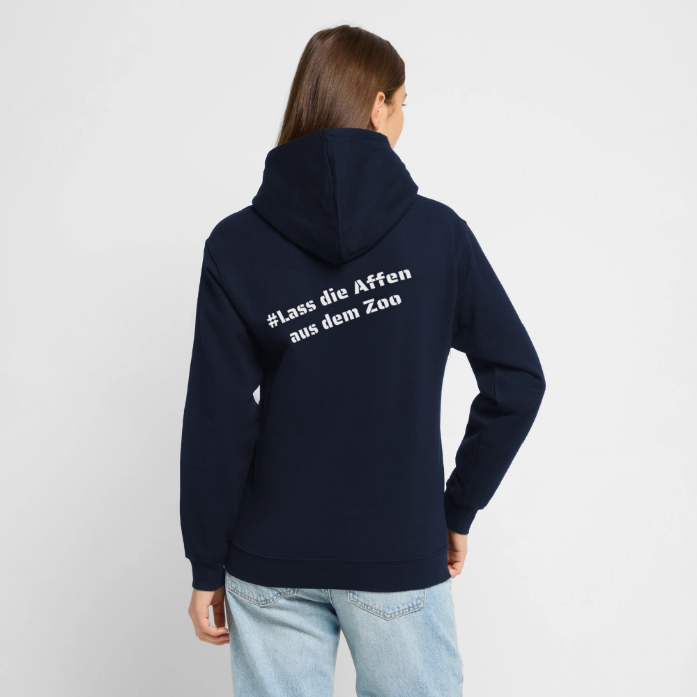 Hoodie Kunde Schule Bunte Maske schiefe Schrift - Navy