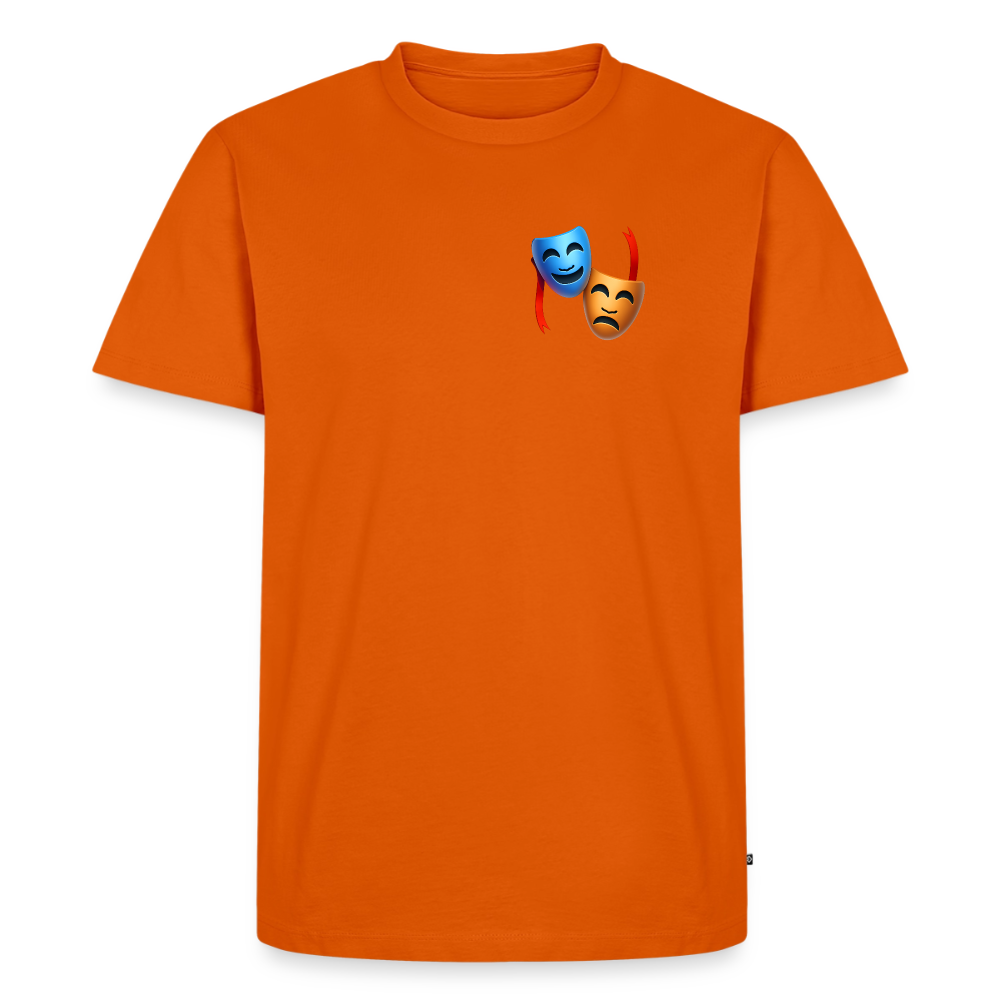 Tshirt Kunde Schule Bunte Maske schiefe Schrift - Orange 