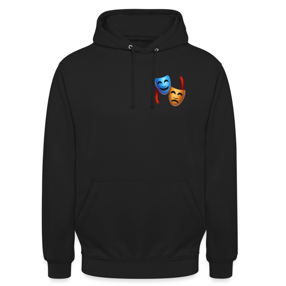 Hoodie Kunde Schule Bunte Maske gerade Schrift - Schwarz