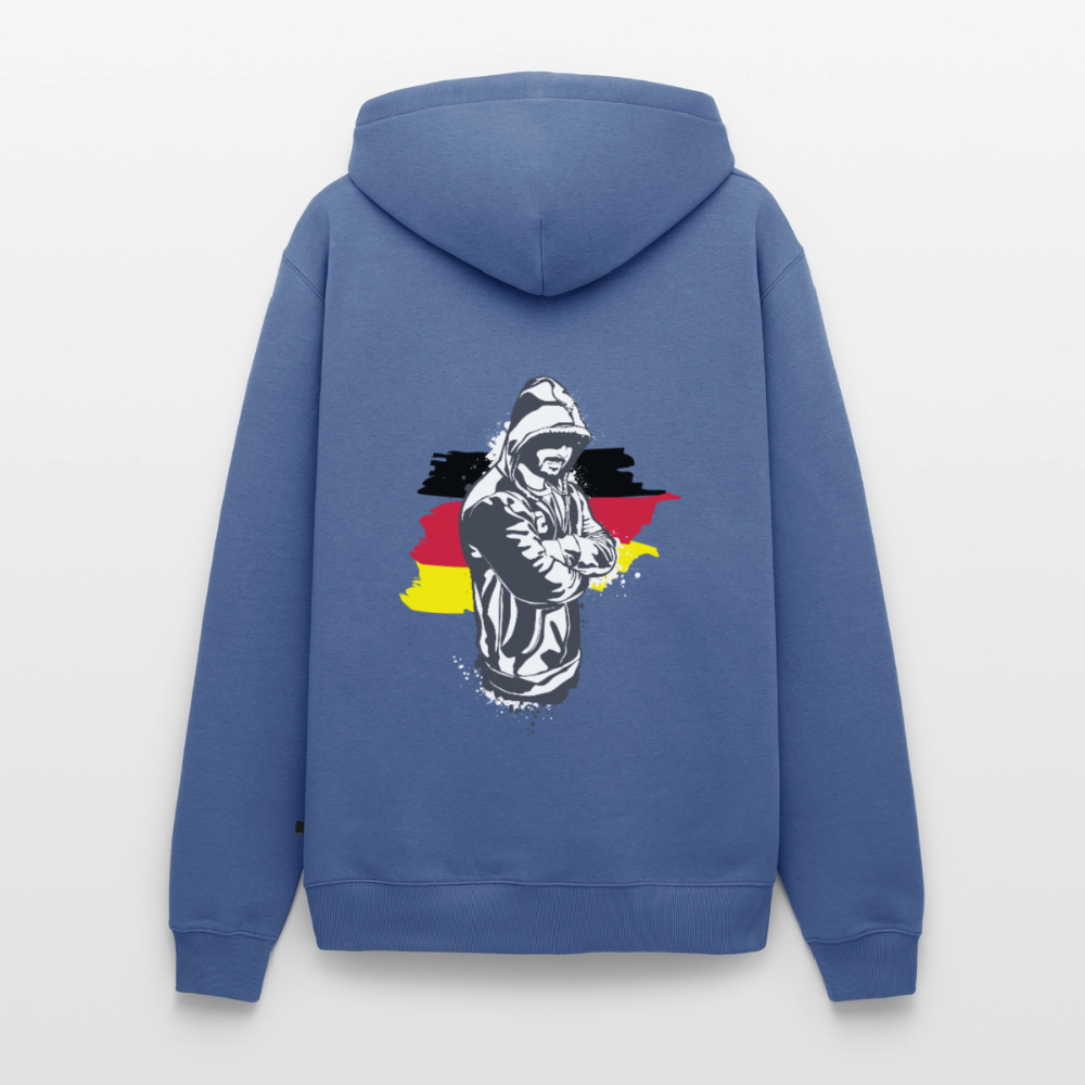 SSW1157Hoodie Kriminell Hände verschränkt - Taubenblau