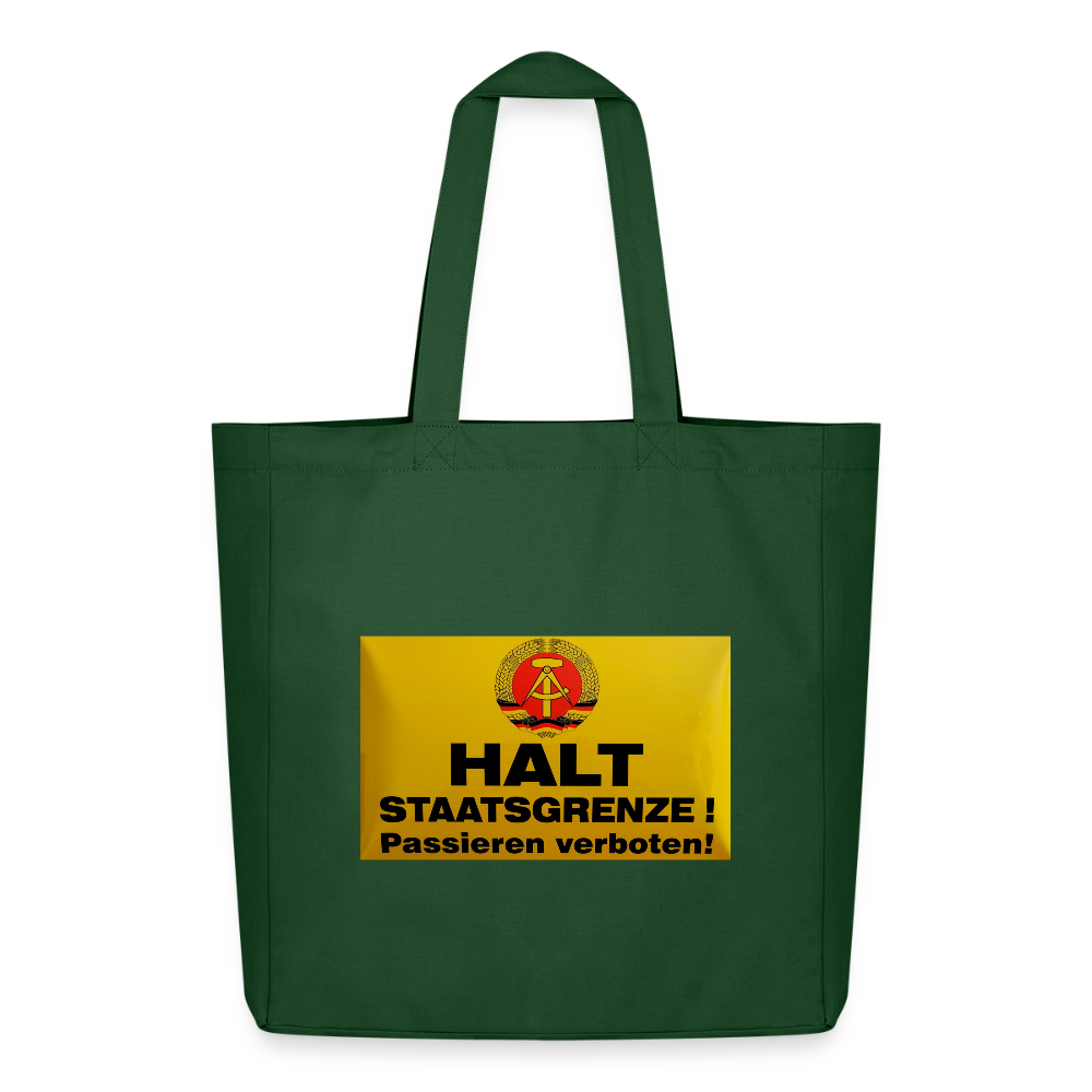 OSSI19 Stofftasche HALT STAATSGRENZE - Flaschengrün