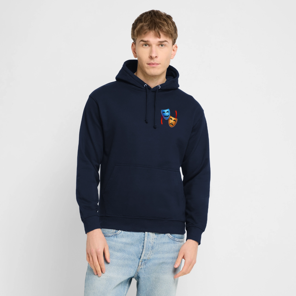 Hoodie Kunde Schule Bunte Maske gerade Schrift - Navy