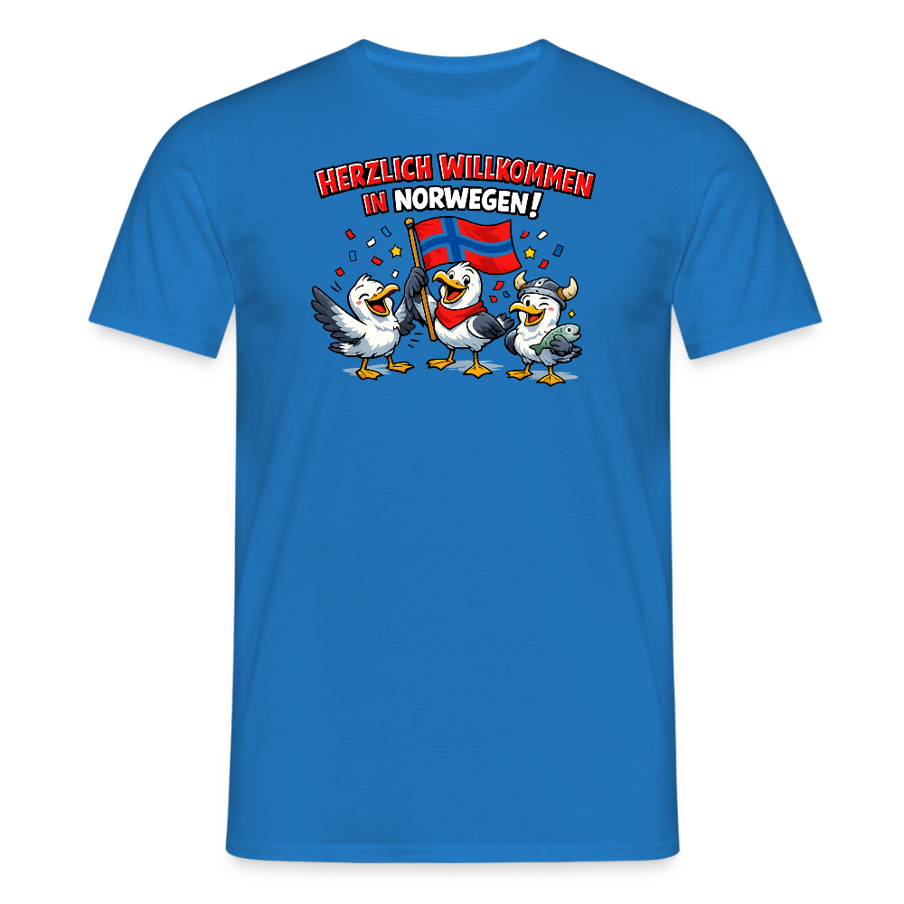 SSW2733 Tshirt Herzlich Willkommen in Norwegen - Royalblau