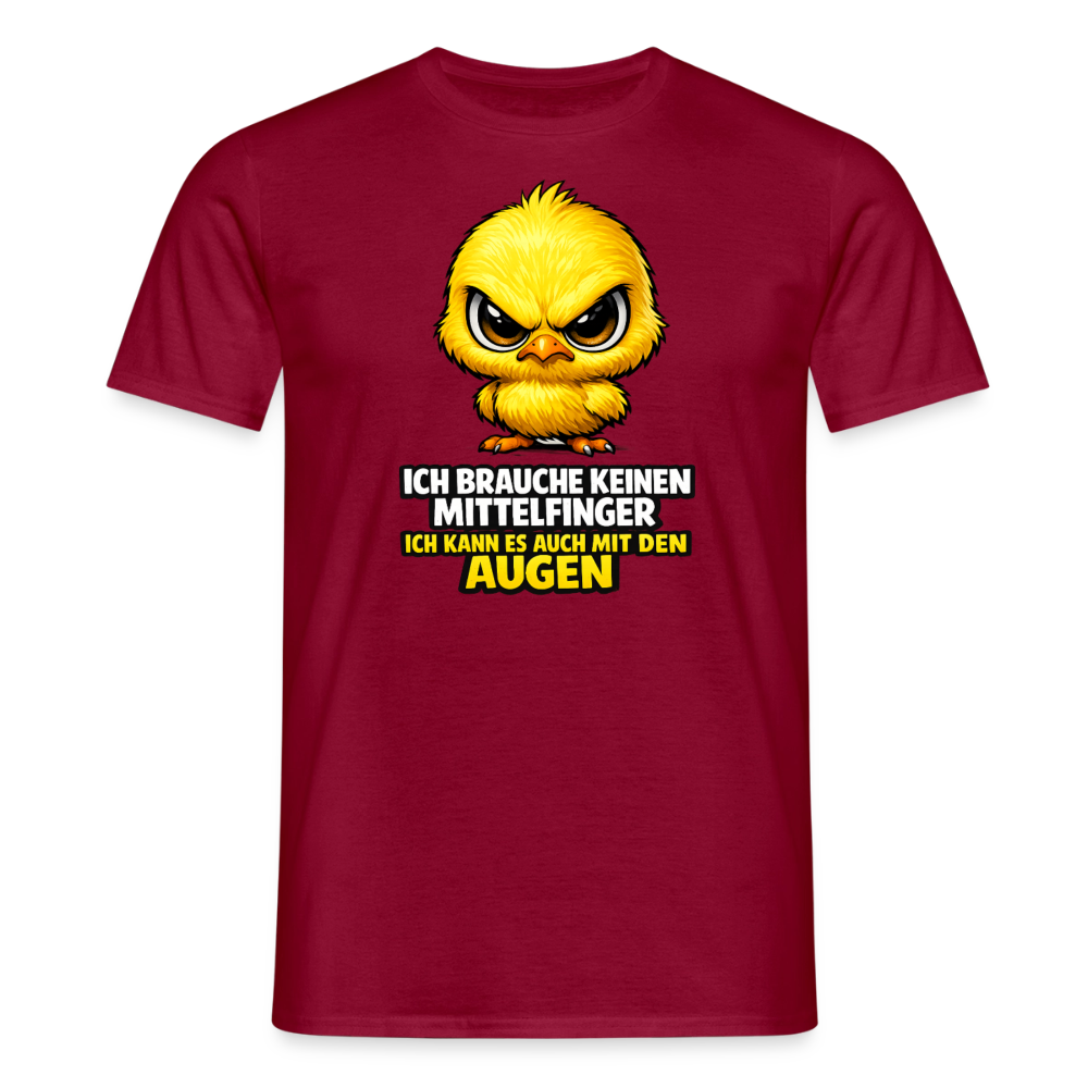 SSW2801 ICH BRAUCHE KEINEN MITTELFINGER ICH KANN ES AUCH MIT DEN AUGEN - Ziegelrot
