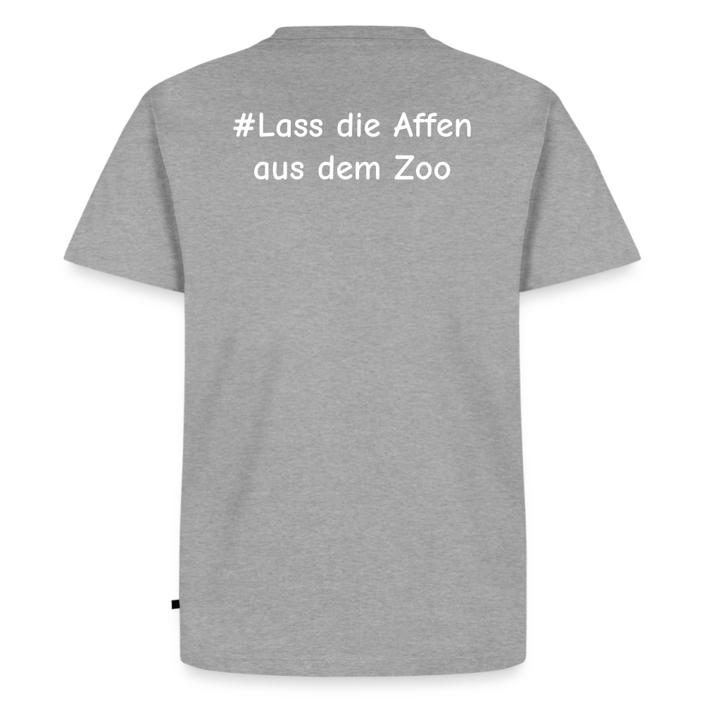 Tshirt Kunde Schule Bunte Maske gerade Schrift - Grau meliert