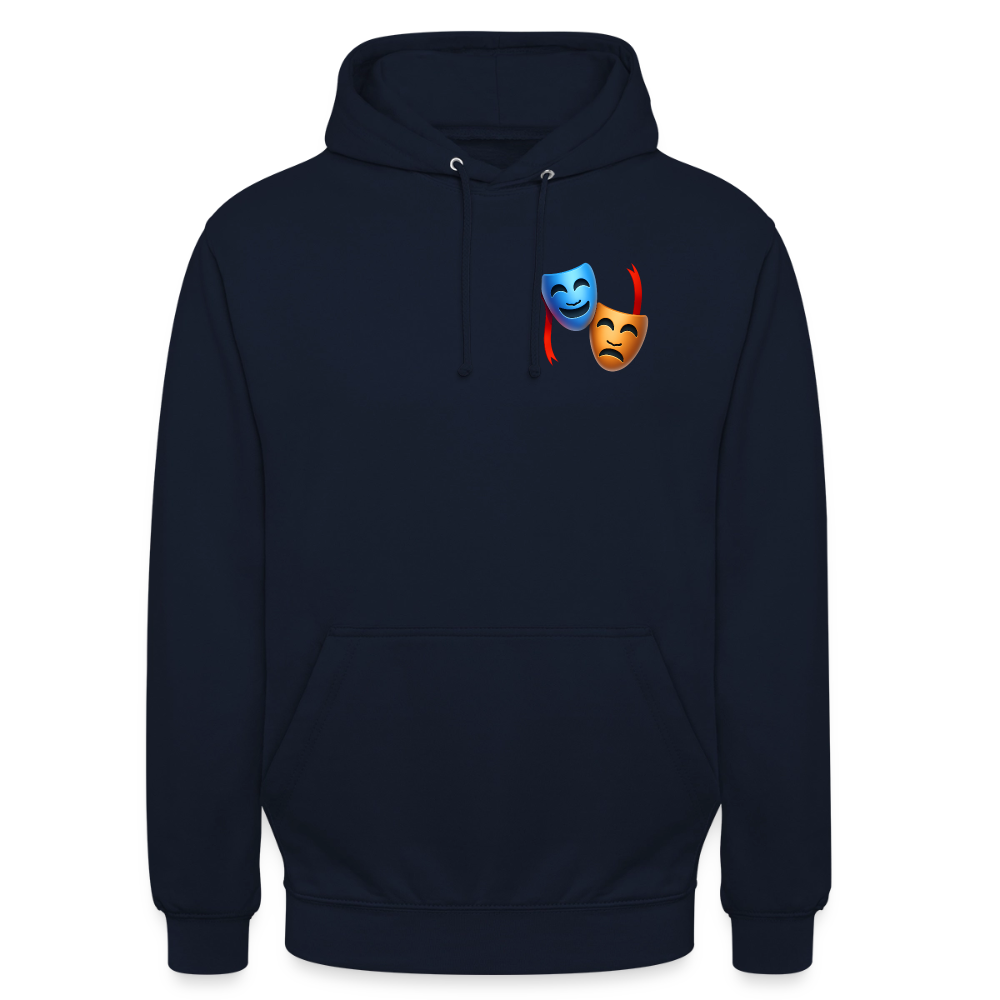 Hoodie Kunde Schule Bunte Maske gerade Schrift - Navy
