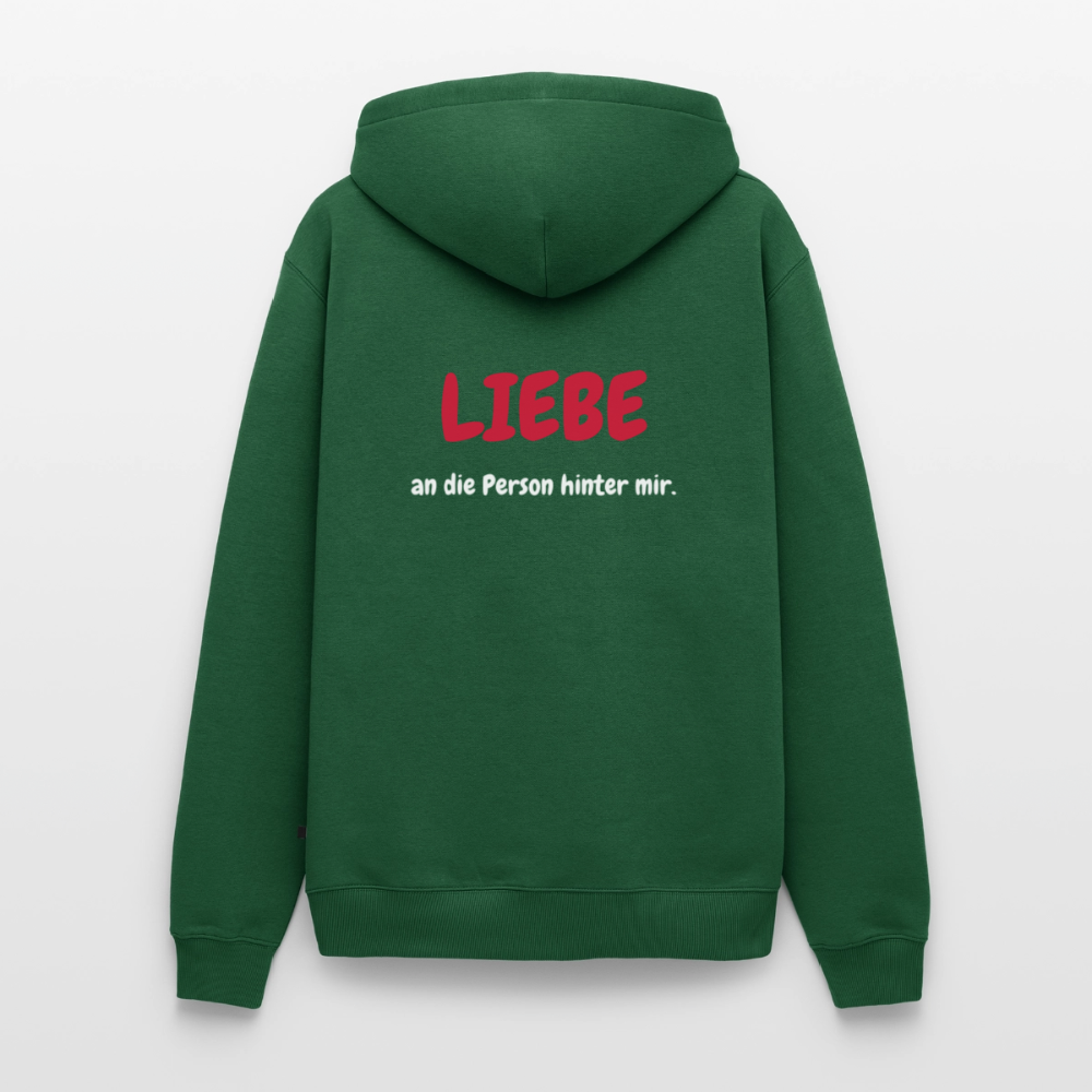SSW1423 Hoodie LIEBE an die Person hinter mir - Flaschengrün