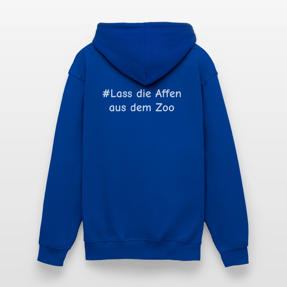Hoodie Kunde Schule Bunte Maske gerade Schrift - Royalblau