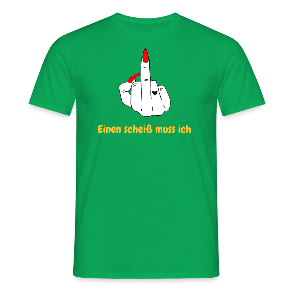SSW2643Einen scheiß muss ich Mittelfinger Rot - Kelly Green