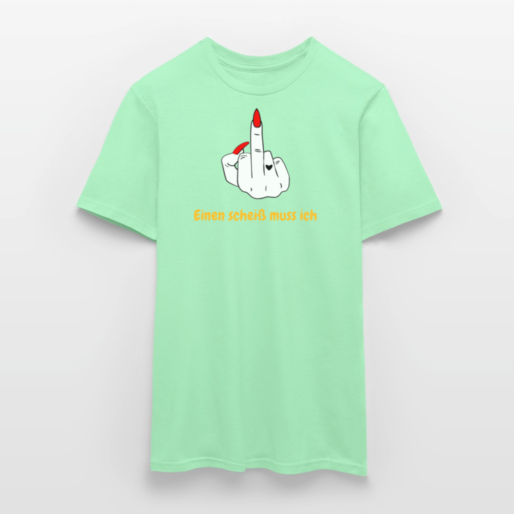 SSW2643Einen scheiß muss ich Mittelfinger Rot - Mintgrün