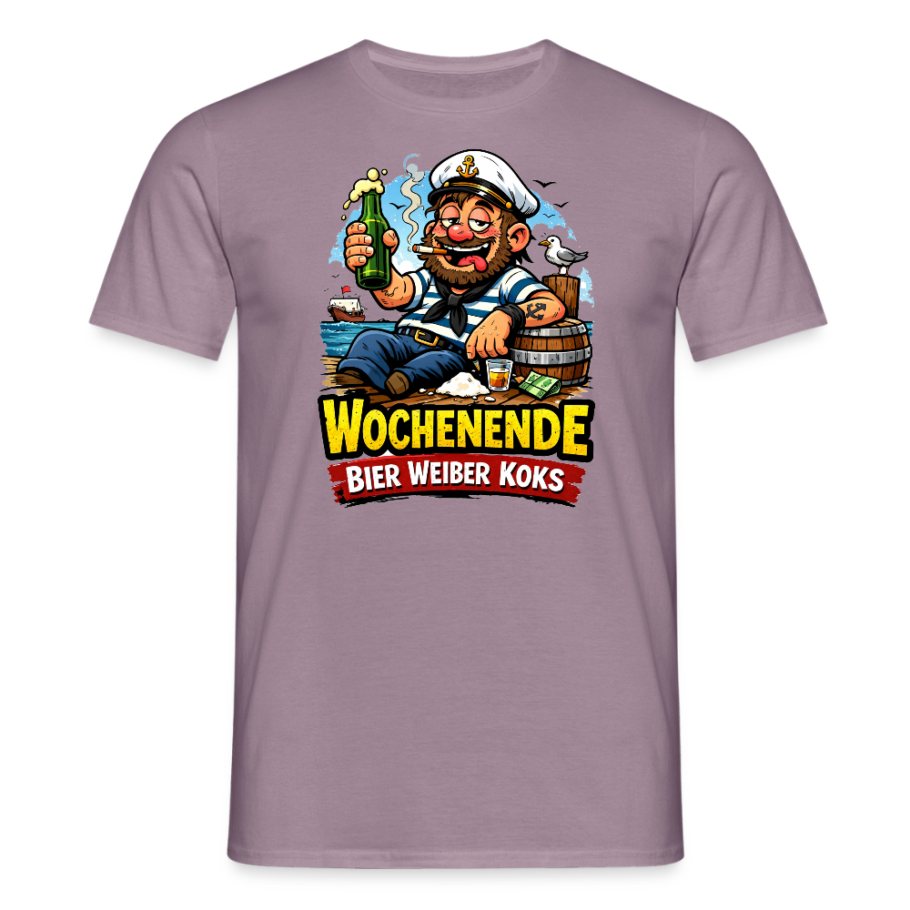SSW2716Wochenende Bier Weiber Koks - Lilagrau 