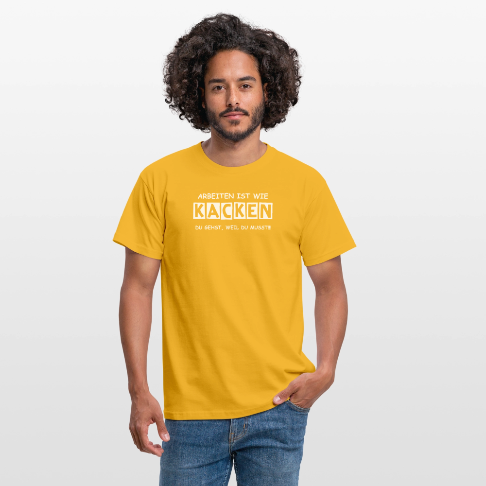 SSW2649 ARBEITEN IST WIE KACKEN........ - Gelb