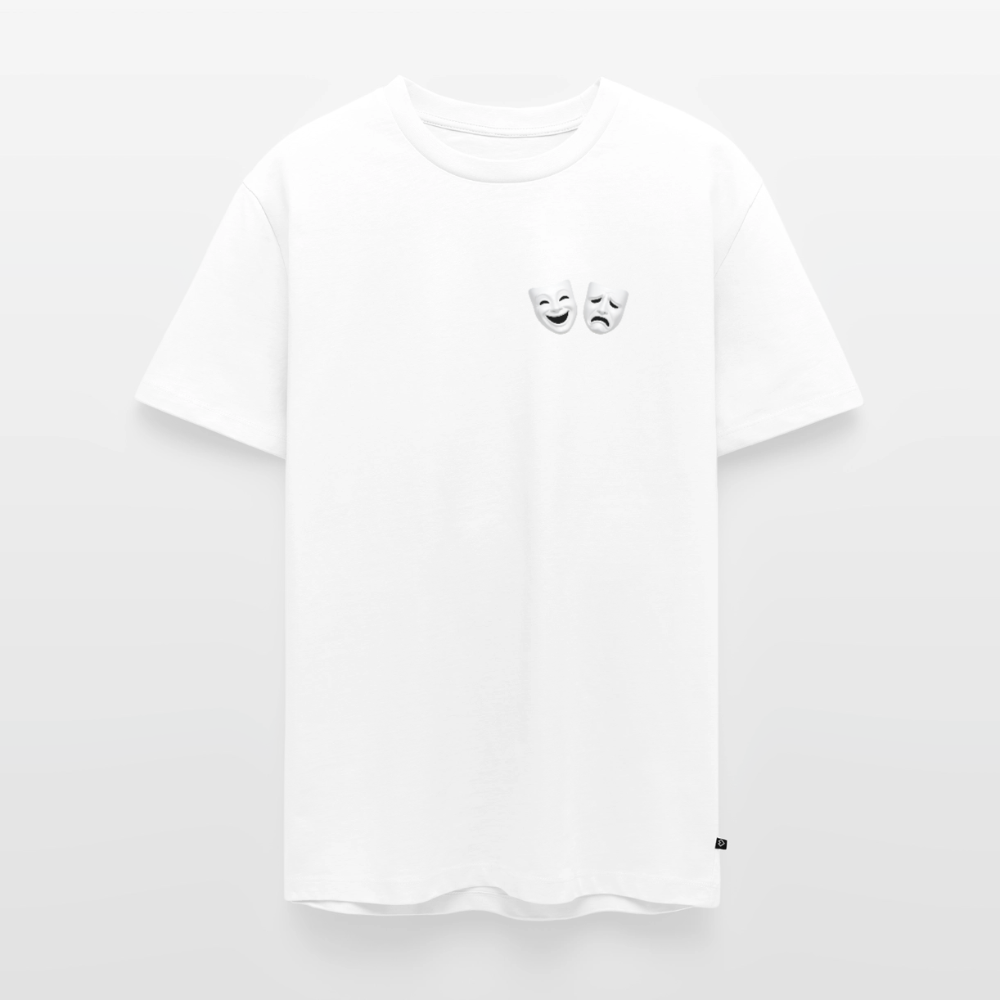Tshirt Kunde Schule weiße Maske schiefe Schrift - Weiß