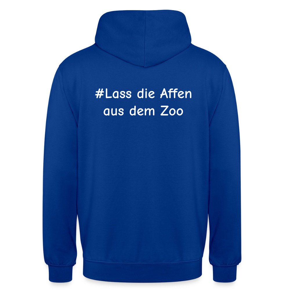 Hoodie Kunde Schule Bunte Maske gerade Schrift - Royalblau