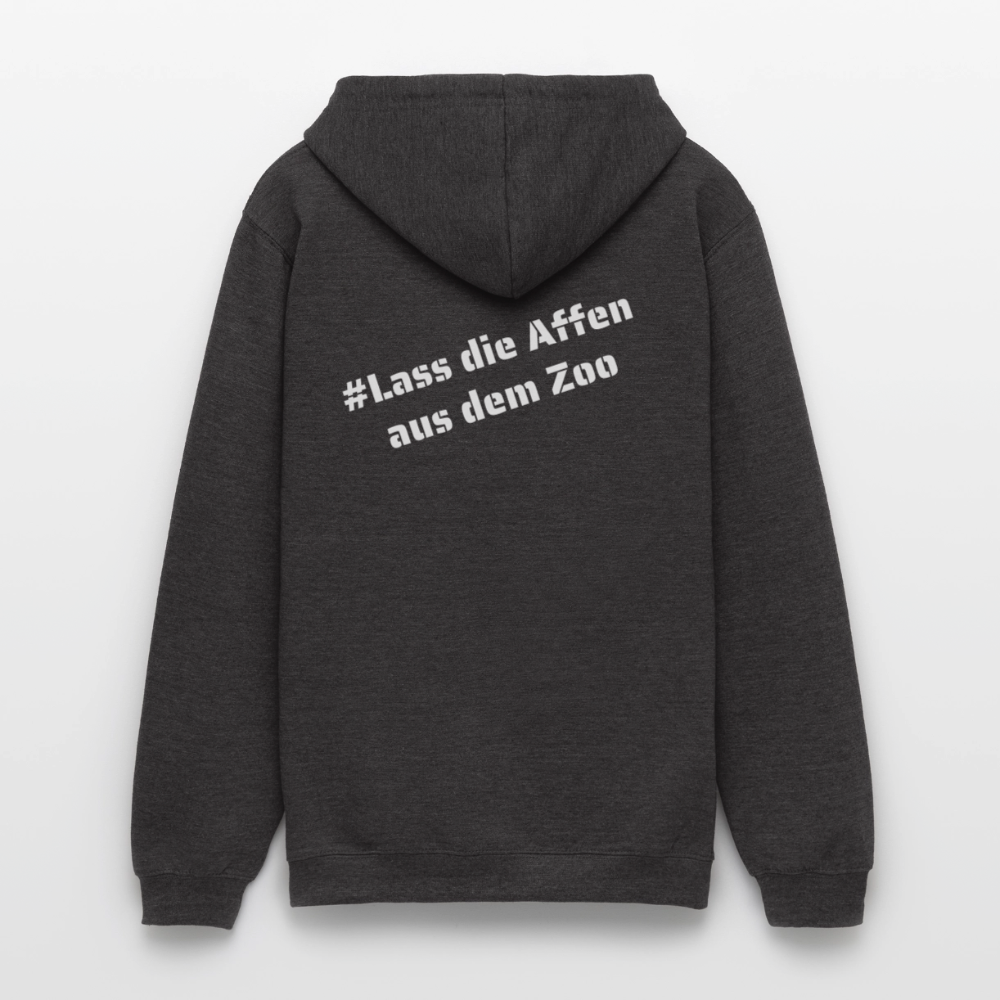 Hoodie Kunde Schule Bunte Maske schiefe Schrift - Anthrazit
