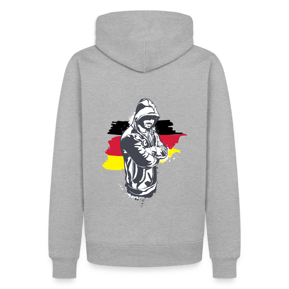 SSW1157Hoodie Kriminell Hände verschränkt - Grau meliert