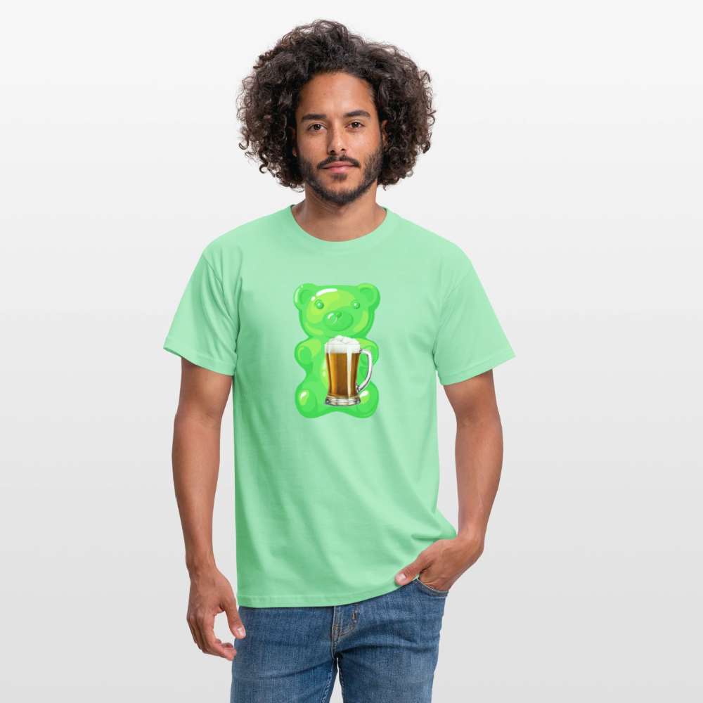 SSW2507Gummibär grün mit Bier - Mintgrün