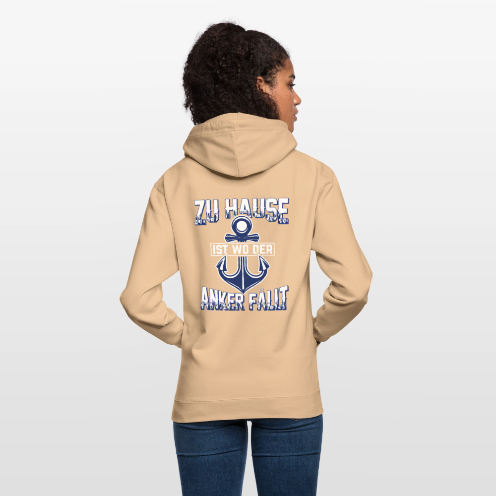 SSW2604 Zu Hause ist wo der Anker fällt Unisex Hoodie - Pfirsich