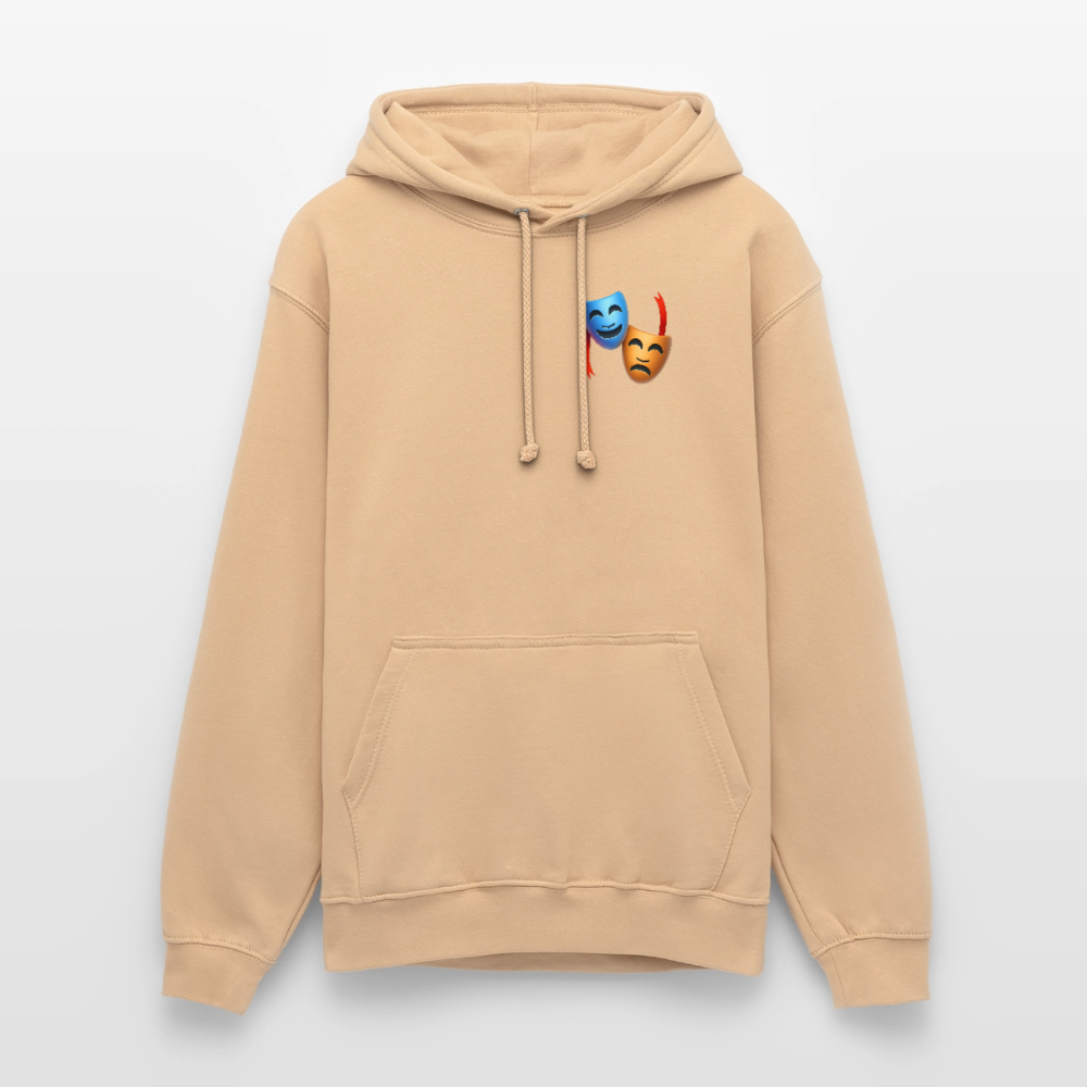 Hoodie Kunde Schule Bunte Maske gerade Schrift - Pfirsich