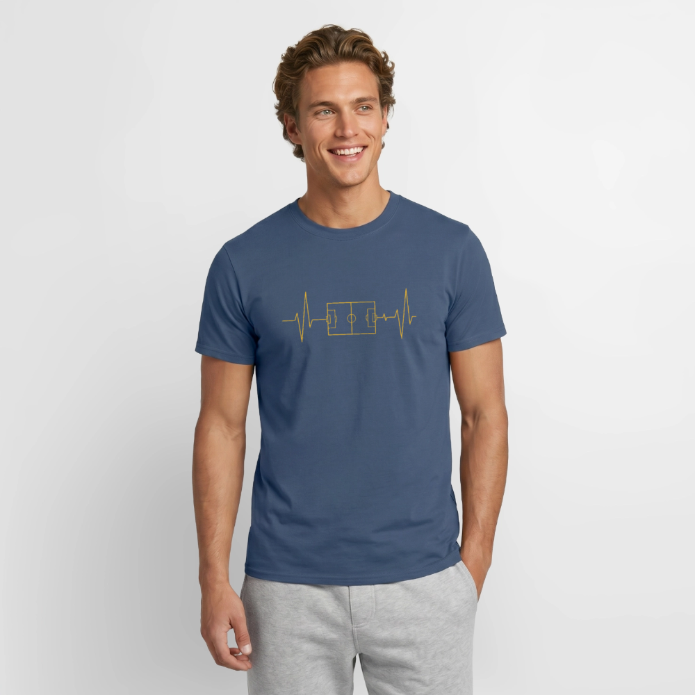 Herzschlag Fussball - Dunkles Denimblau