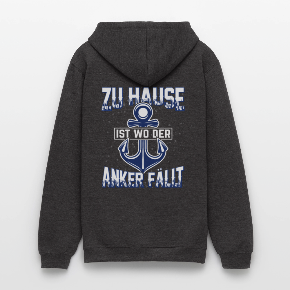 SSW2604 Zu Hause ist wo der Anker fällt Unisex Hoodie - Anthrazit