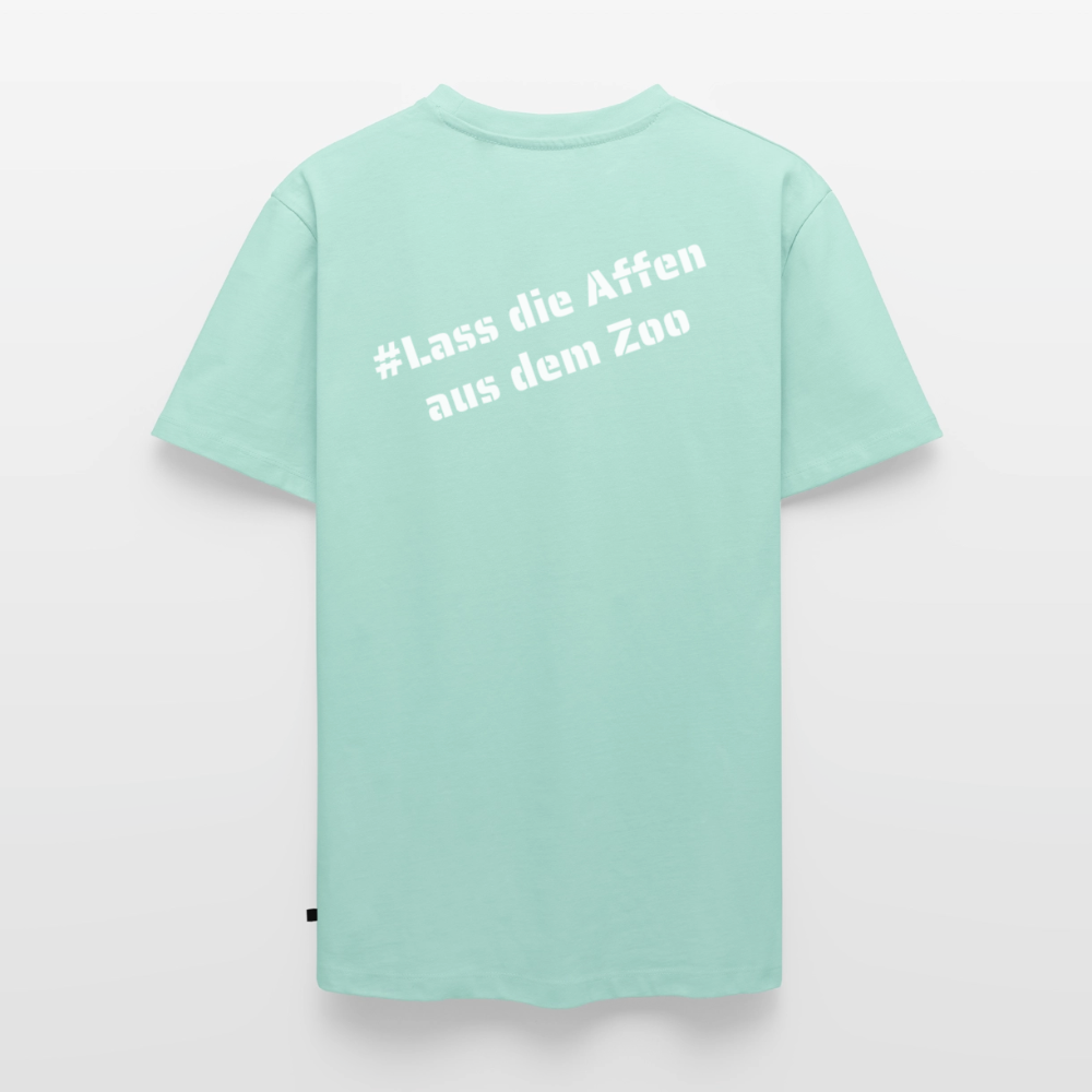 Tshirt Kunde Schule Bunte Maske schiefe Schrift - Mint 