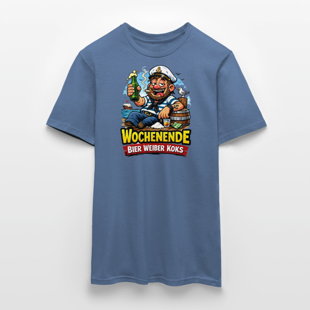 SSW2716Wochenende Bier Weiber Koks - Taubenblau 