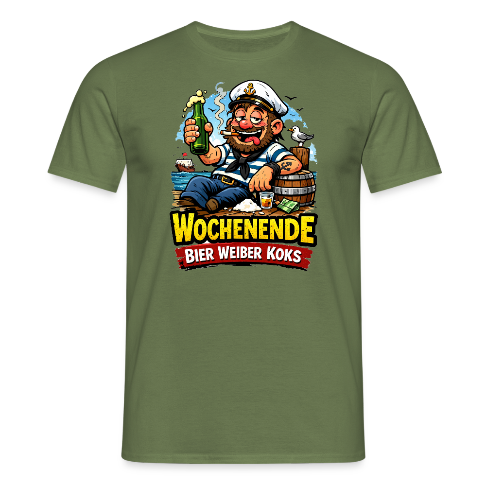 SSW2716Wochenende Bier Weiber Koks - Militärgrün