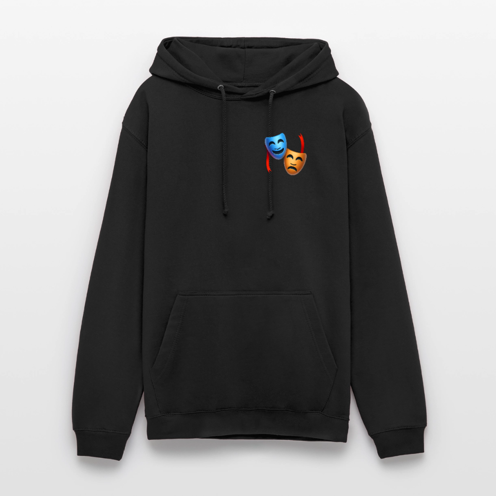 Hoodie Kunde Schule Bunte Maske gerade Schrift - Schwarz