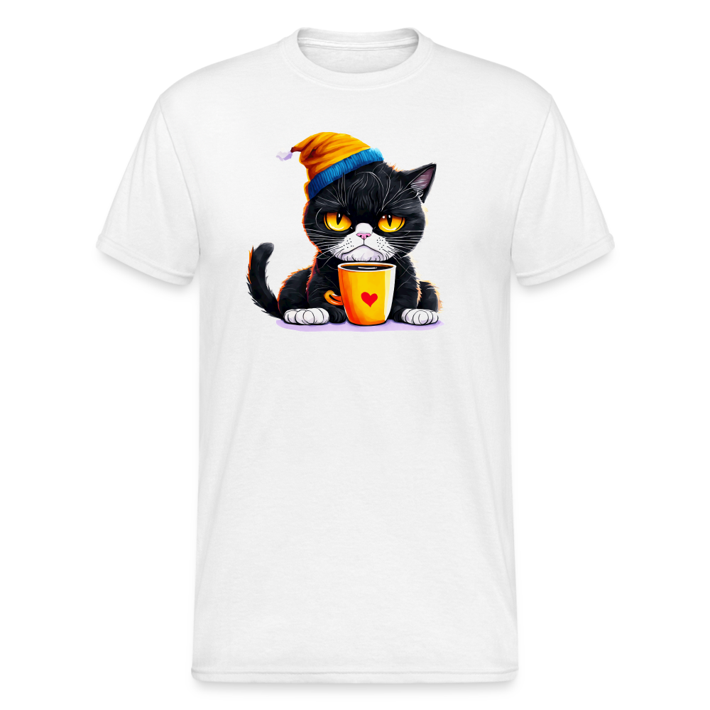 SSW2278Schwarze Katze sauer - Weiß