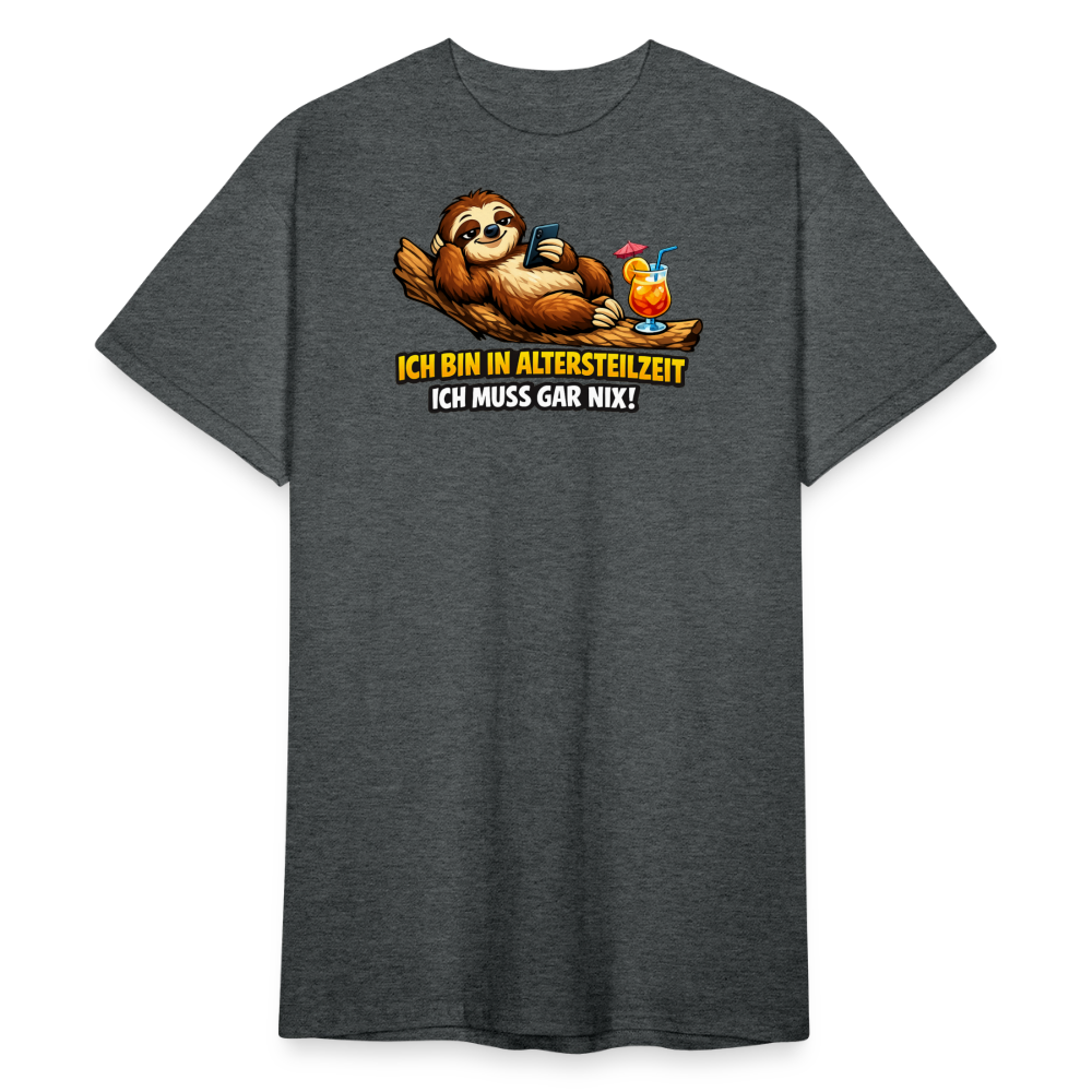 SSW2826 ICH BIN IN ALTERSTEILZEIT ICH MUSS GAR NIX! - Dunkelgrau meliert