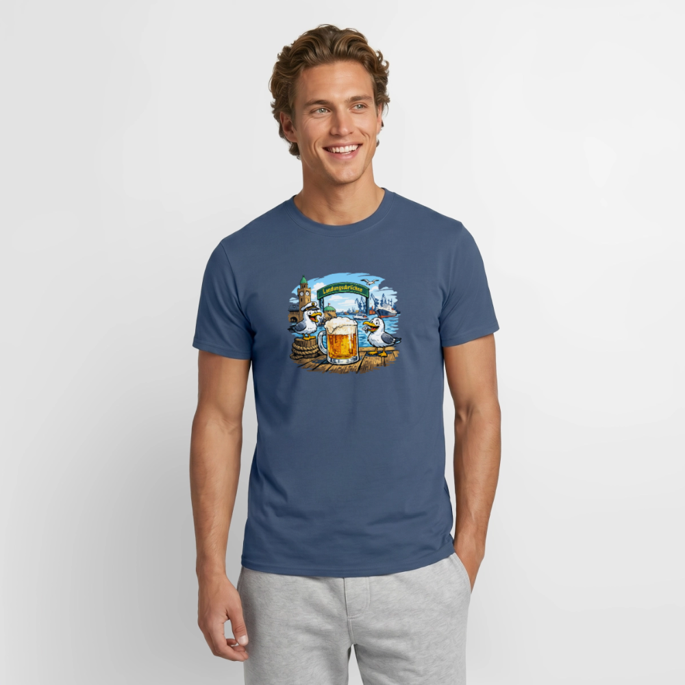 SSW2869Möwen Bier Landungsbrücken - Dunkles Denimblau