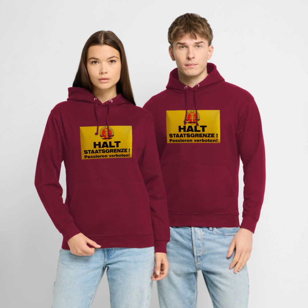 OSSI19 Hoodie HALT STAATSGRENZE - Bordeaux