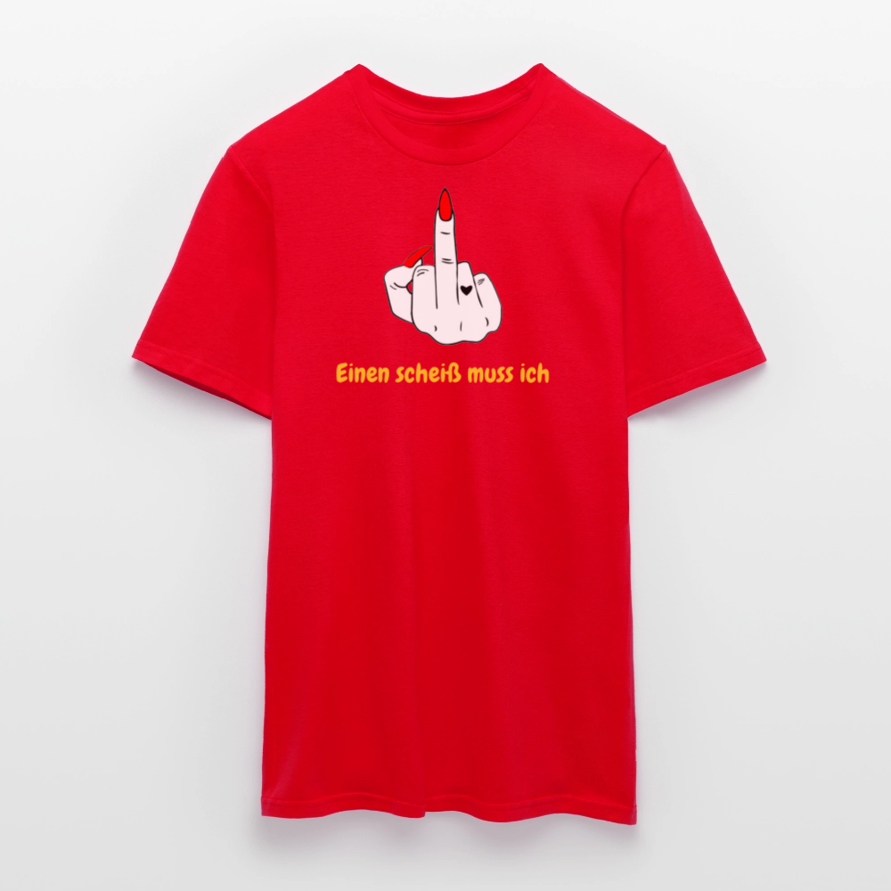 SSW2643Einen scheiß muss ich Mittelfinger Rot - Rot